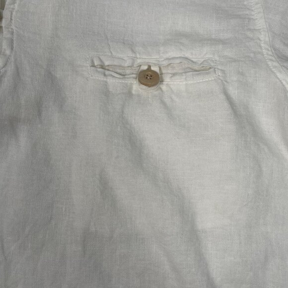 B.Loose Linen Blouse Long Sleeve Coastal Minimalist European Vacation Lagenlook - Picture 6 of 16